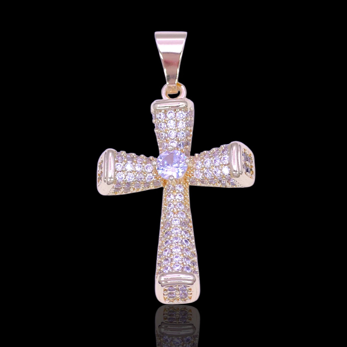 RADIANT CROSS PAVÉ CZ PENDANT