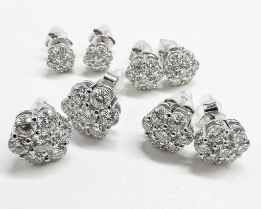 14K Moissanite 925 Sterling Silver Stud Earring